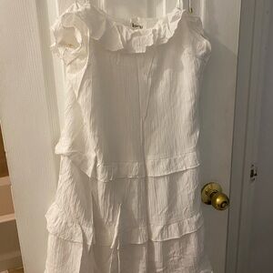 White Ruffled Dress